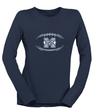 Marriotts Ridge Mustangs Football #3 Women's LS T-Shirt