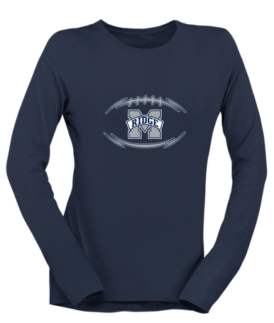Marriotts Ridge Mustangs Football #3 Women's Premium LS T-Shirt