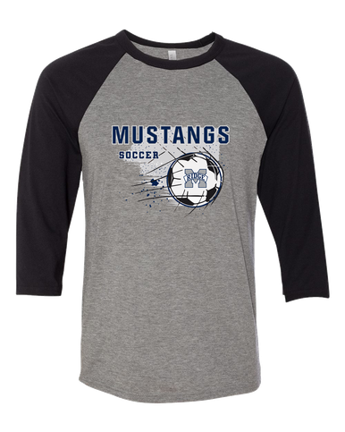 Marriotts Ridge Mustangs Soccer #2 Men's Baseball T-Shirt