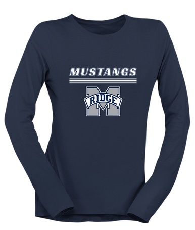 Marriotts Ridge Mustangs Mascot #8 Women's LS T-Shirt