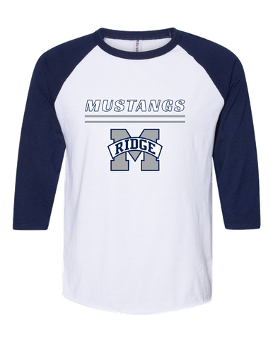 Marriotts Ridge Mustangs Mascot #8 Women's Baseball T-Shirt