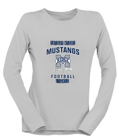 Marriotts Ridge Mustangs Football #6 Women's LS T-Shirt