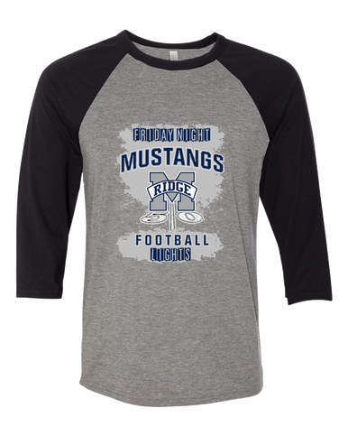 Marriotts Ridge Mustangs Football #6 Women's Baseball T-Shirt
