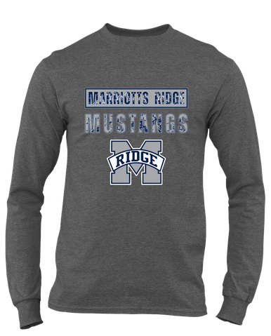 Marriotts Ridge Mustangs Mascot #9 Men's LS T-Shirt
