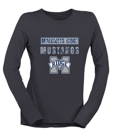 Marriotts Ridge Mustangs Mascot #9 Women's Premium LS T-Shirt