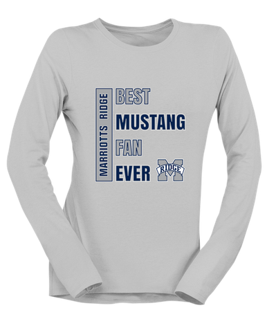 Marriotts Ridge Mustangs Best Mustang Fan Women's LS T-Shirt