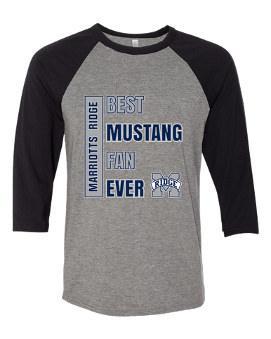 Marriotts Ridge Mustangs Best Mustang Fan Women's Baseball T-Shirt