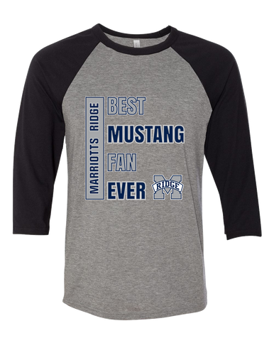 Marriotts Ridge Mustangs Best Mustang Fan Men's Baseball T-Shirt
