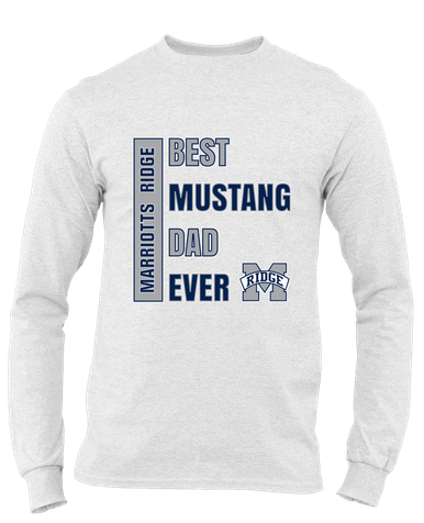 Marriotts Ridge Mustangs Best Mustang Dad Men's LS T-Shirt