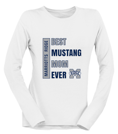 Marriotts Ridge Mustangs Best Mustang Mom Women's Premium LS T-Shirt