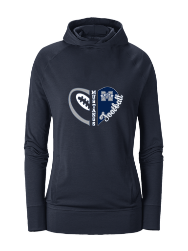 Marriotts Ridge Mustangs Heart Football Women's Hoodie