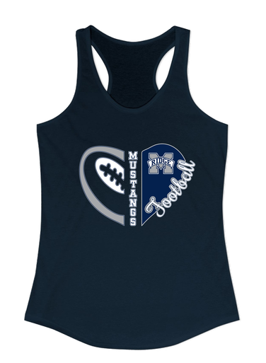 Marriotts Ridge Mustangs Heart Football Women's Tank Top