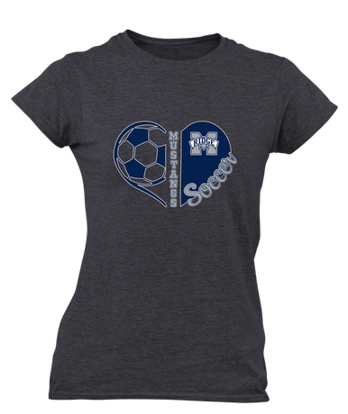 Marriotts Ridge Mustangs Heart Soccer Women's SS T-Shirt