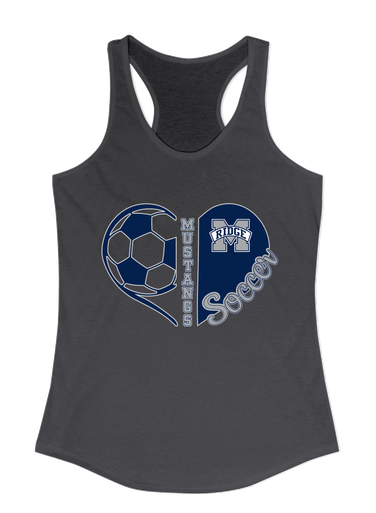 Marriotts Ridge Mustangs Heart Soccer Women's Tank Top