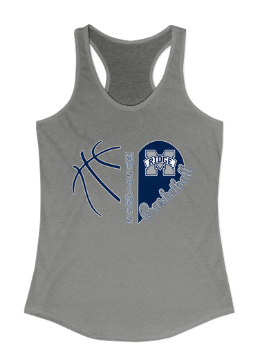 Marriotts Ridge Mustangs Heart Basketball Women's Tank Top