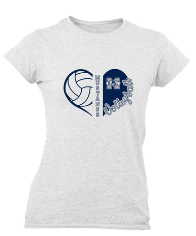 Marriotts Ridge Mustangs Heart Volleyball Women's Premium SS T-Shirt