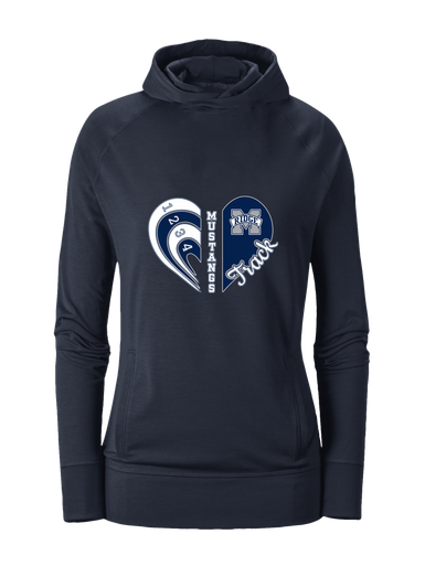 Marriotts Ridge Mustangs Heart Track Women's Hoodie