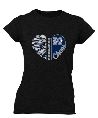 Marriotts Ridge Mustangs Heart Cheer Women's Premium SS T-Shirt
