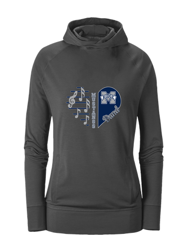 Marriotts Ridge Mustangs Heart Band Women's Hoodie