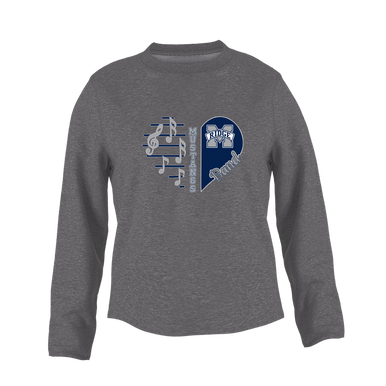 Marriotts Ridge Mustangs Heart Band Women's Sweatshirt