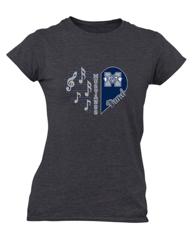 Marriotts Ridge Mustangs Heart Band Women's Premium SS T-Shirt