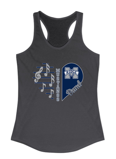 Marriotts Ridge Mustangs Heart Band Women's Tank Top