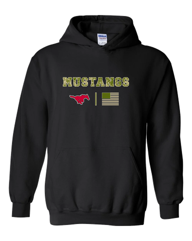 North Shore Mustangs Camo Flag Men's Hoodie