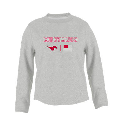 North Shore Mustangs Team Colors Flag Women's Sweatshirt