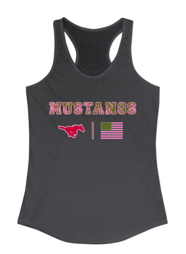 North Shore Mustangs Pink Camo Flag Women's Tank Top