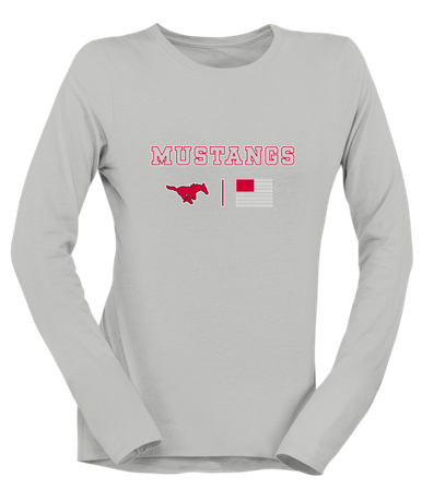 North Shore Mustangs Team Colors Flag Women's Premium LS T-Shirt