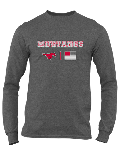 North Shore Mustangs Team Colors Flag Men's LS T-Shirt