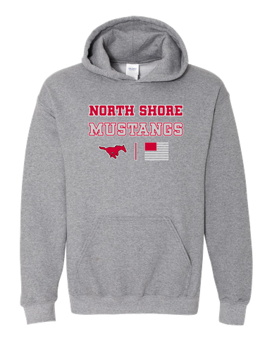 North Shore Mustangs Spirit Flag Men's Hoodie