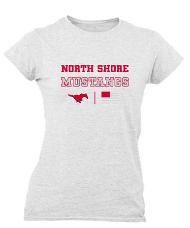 North Shore Mustangs Spirit Flag Women's Premium SS T-Shirt