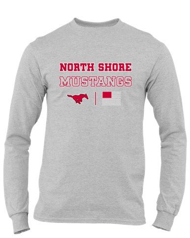 North Shore Mustangs Spirit Flag Men's LS T-Shirt