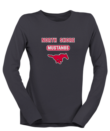 North Shore Mustangs Mascot #3 Women's LS T-Shirt