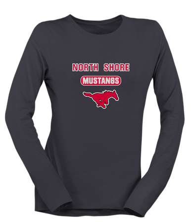 North Shore Mustangs Mascot #3 Women's Premium LS T-Shirt