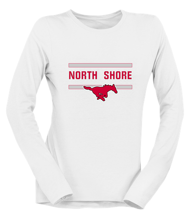North Shore Mustangs Mascot #4 Women's LS T-Shirt