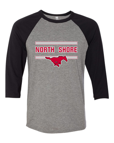 North Shore Mustangs Mascot #4 Men's Baseball T-Shirt