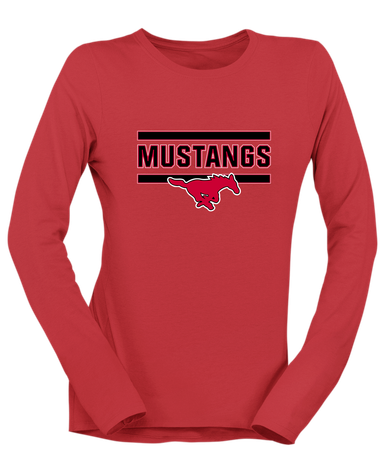 North Shore Mustangs Mascot #5 Women's LS T-Shirt