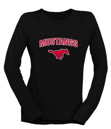 North Shore Mustangs Mascot #6 Women's Premium LS T-Shirt