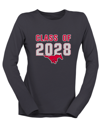 North Shore Mustangs Class of 2028 Women's LS T-Shirt
