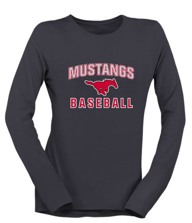 North Shore Mustangs Baseball #1 Women's Premium LS T-Shirt
