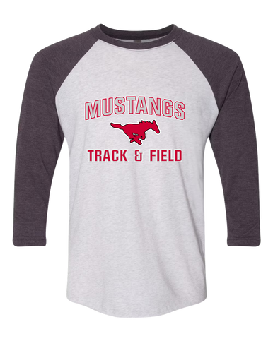 North Shore Mustangs Track & Field Men's Baseball T-Shirt