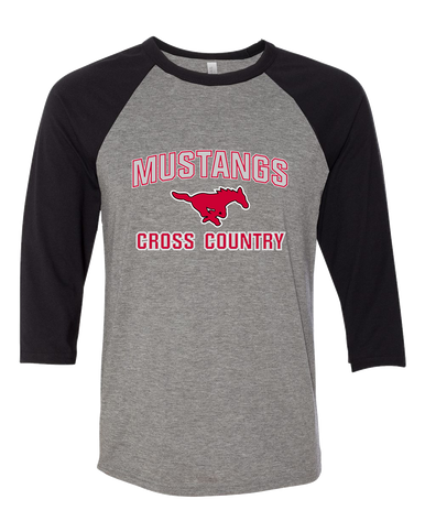 North Shore Mustangs Cross Country Men's Baseball T-Shirt