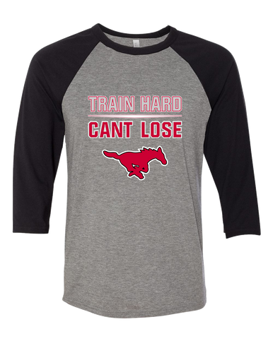 North Shore Mustangs Train Hard, Can't Lose Women's Baseball T-Shirt