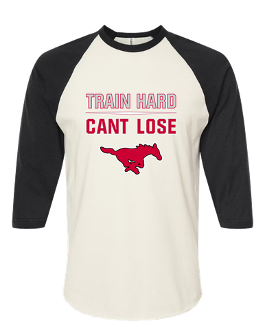 North Shore Mustangs Train Hard, Can't Lose Men's Baseball T-Shirt