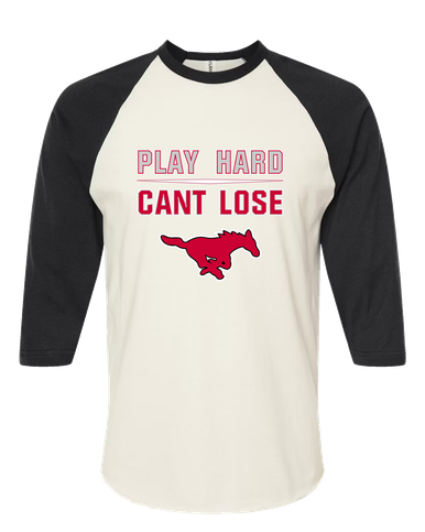 North Shore Mustangs Play Hard, Can't Lose Women's Baseball T-Shirt