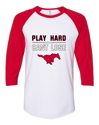 North Shore Mustangs Play Hard, Can't Lose Men's Baseball T-Shirt