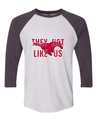 North Shore Mustangs They Not Like Us #2 Women's Baseball T-Shirt