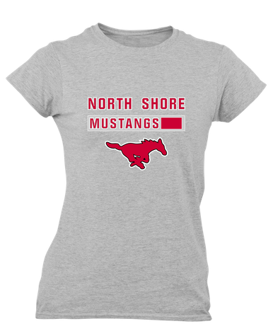 North Shore Mustangs Mascot #7 Women's SS T-Shirt